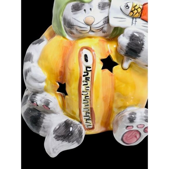 BLUE SKY Goldminc HALLOWEEN CAT KITTY POPS PUMPKIN TEALIGHT Luminary - Picture 3 of 12